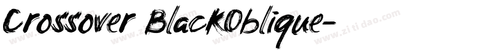 Crossover BlackOblique字体转换